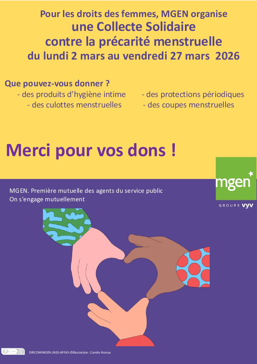 Collecte contre la précarité menstruelle