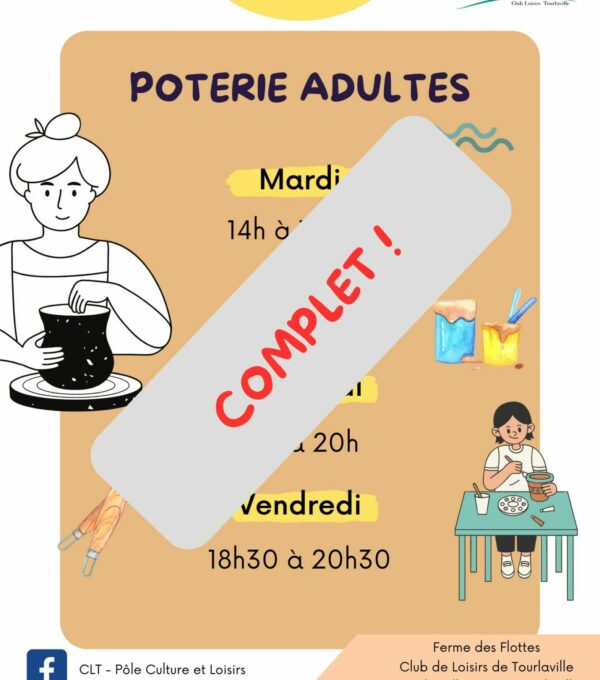 Rentrée 2026-2027 Poterie Adulte