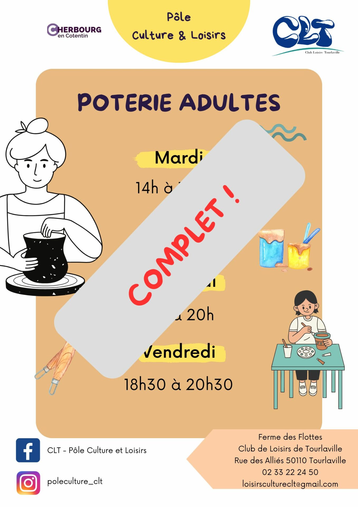 Rentrée 2026-2027 Poterie Adulte